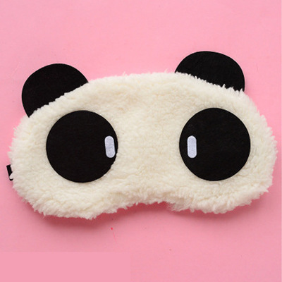 Estilo coreano lindo Panda máscara de Ojos de peluche sombreado sueño máscara de ojo de dibujos animados puesto mercado nocturno al por mayor lindo dispositivo