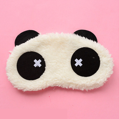 Estilo coreano lindo Panda máscara de Ojos de peluche sombreado sueño máscara de ojo de dibujos animados puesto mercado nocturno al por mayor lindo dispositivo