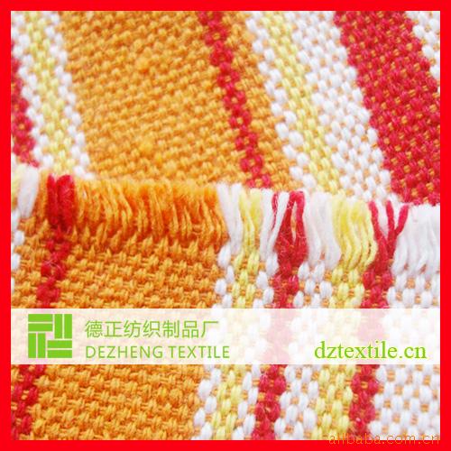 棉布条纹机织棉布吊床布色织条形提花面料梭织色织厂家供应