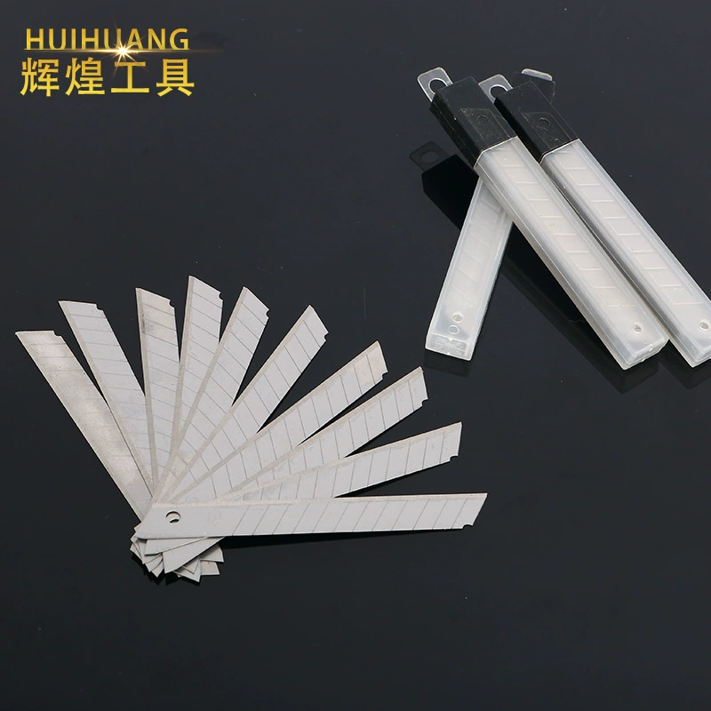 Оптовая Продажа с фабрики 9 мм Малый размер художественное лезвие черная голова белый корпус пластиковая коробка 9 мм Малый размер лезвие ящик для инструментов нож