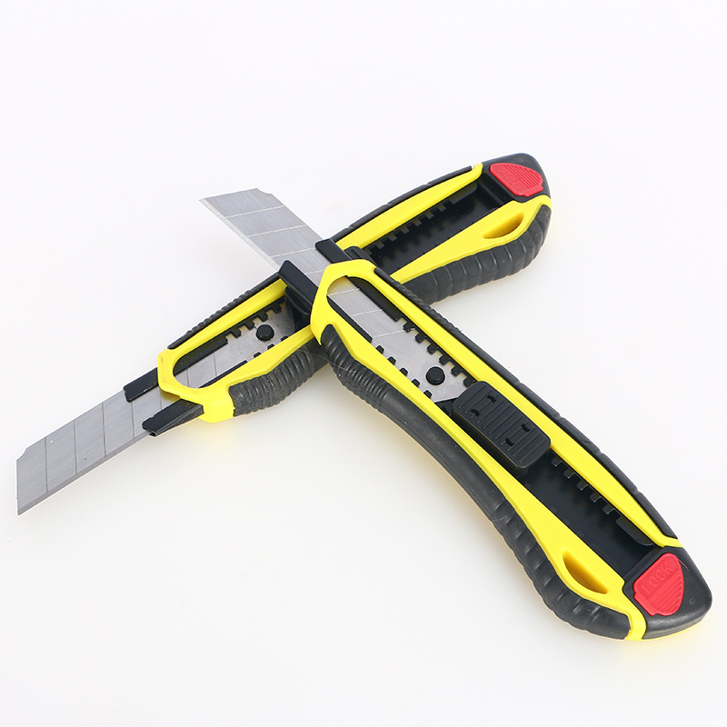 Cuchillo de papel de 18mm de papel pintado de un solo pelo recubierto de plástico cuchillo de corte cuchillo herramienta cuchillo fábrica al por mayor cuchillo engrosado