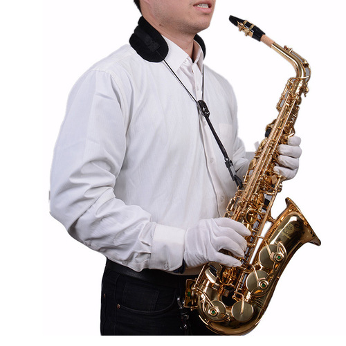 Widened and Thickened Saxophone Shoulder Strap for Soprano, Alto, and Tenor Saxophones - Universal Music Instrument Reed Pipe Strap Accessory