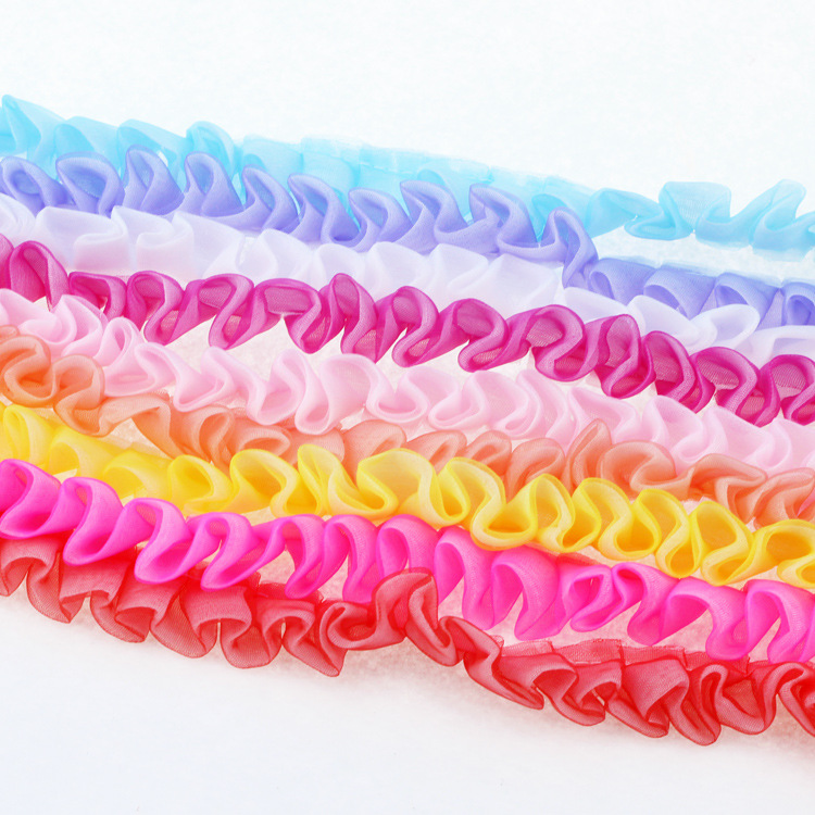 现货花边供应2CM雪莎蕾丝水溶性10色雪纺双层量大优惠厂家直销