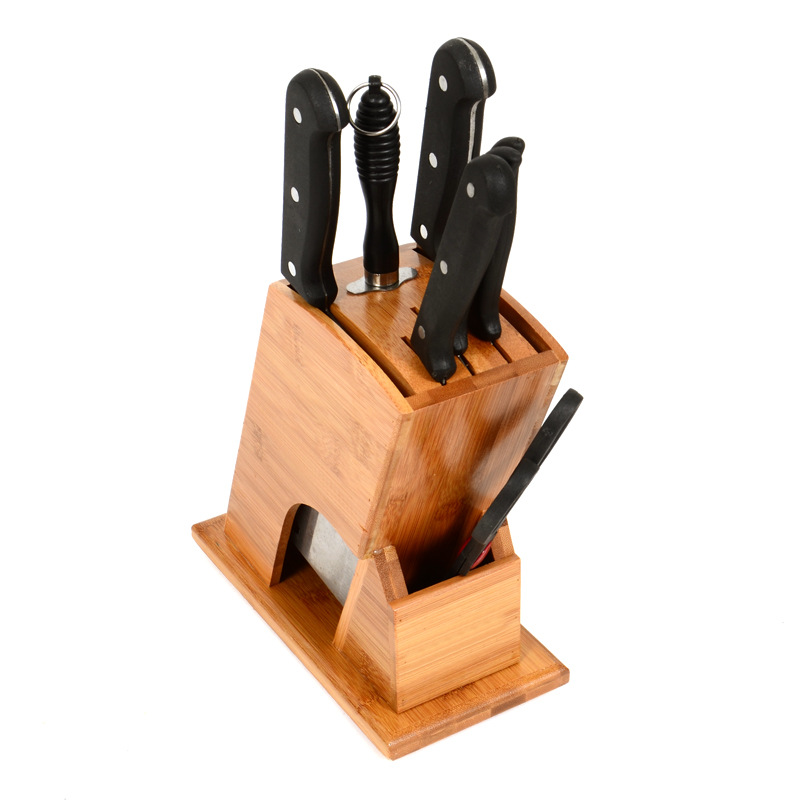 Soporte de cuchillo de bambú multifuncional titular de cuchillo de madera sólida combinación simple suministros de cocina cuchillo titular precio de fábrica suministro directo