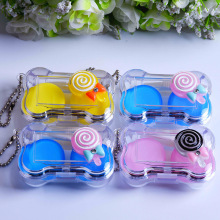 J05骨头彩色棒棒糖隐形盒护理盒DIY隐形眼镜盒创意眼镜盒