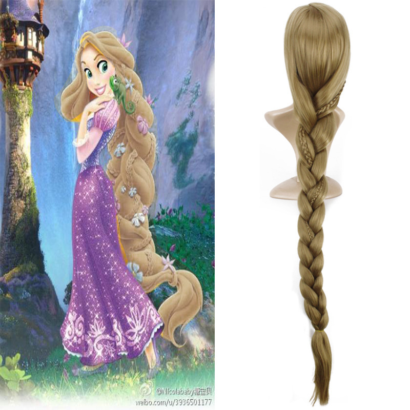 European and American cos Magic Wonder Long Hair Lepei Princess with Braids Golden Flynred Prince Wig European and American cos Magic Wonder Long Hair Lepei Princess with Braids Golden Flynred Prince Wig