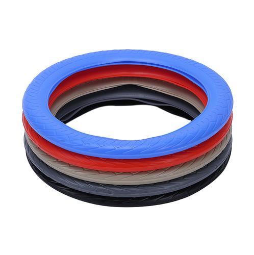 Flash silicone car steering wheel cover wear-resistant anti-slip tire pattern four-season universal steering wheel cover cross-border hot sale