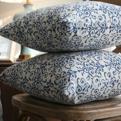 Yimanqiyun retro blue and white porcelain Chinese classical cotton and linen tablecloth small wholesale wholesale art manufacturer direct supply