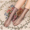 Spring summer thin fashionable breathable lace tights, socks, mid-length