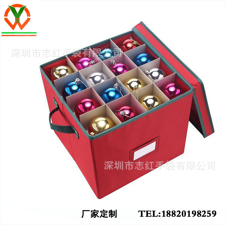 Fuente de la fábrica Amazon Navidad bola caja de almacenamiento plegable caja de almacenamiento Oxford caja de almacenamiento multifuncional