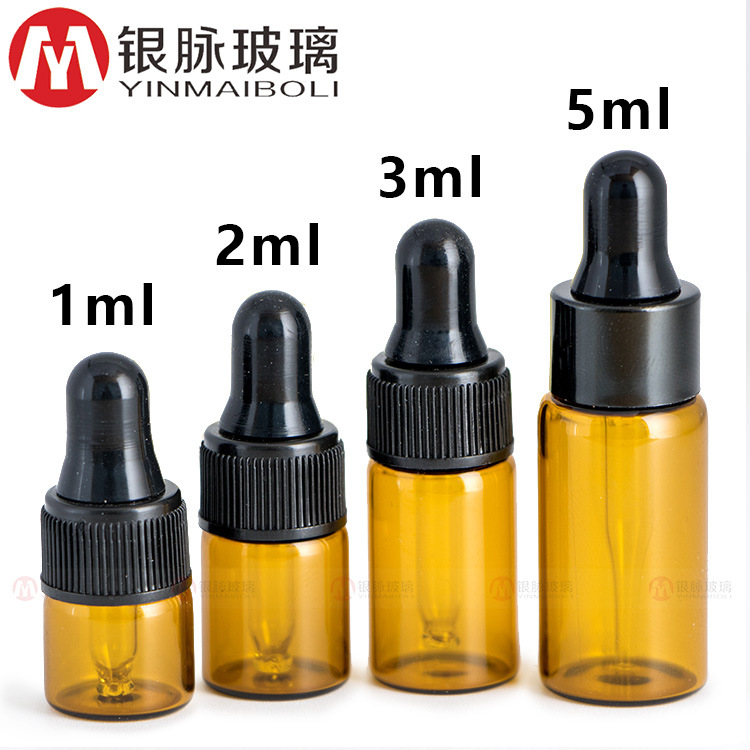 1ml 2ml 3ml 5ml botella de aceite fino pequeño cosmético botella de gotero pequeño paquete de prueba botella de muestra pequeña mini