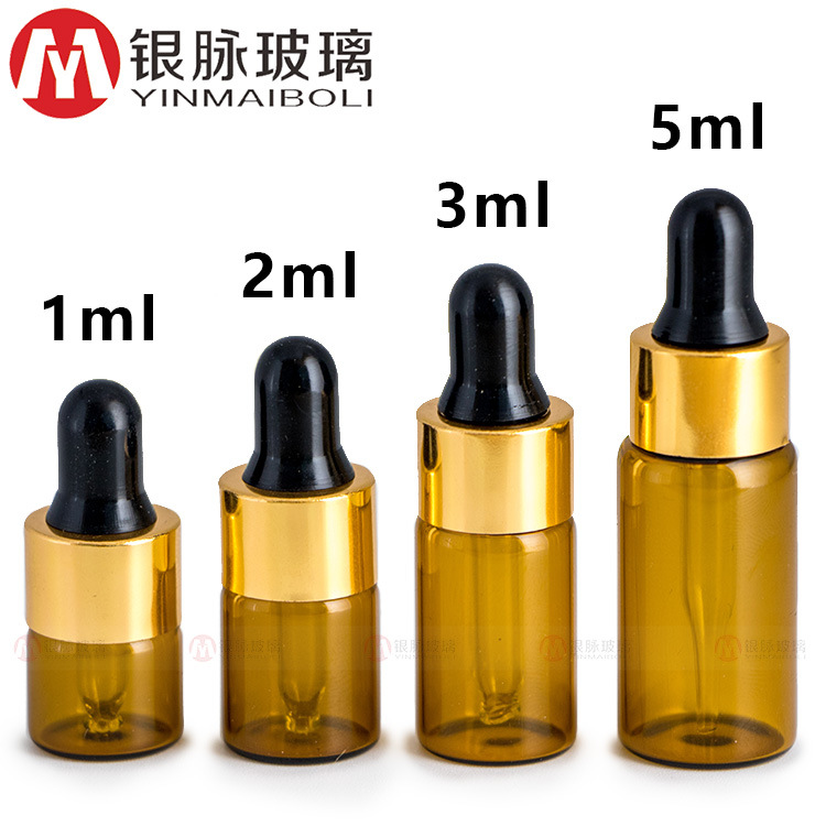 1ml 2ml 3ml 5ml botella de aceite fino pequeño cosmético botella de gotero pequeño paquete de prueba botella de muestra pequeña mini