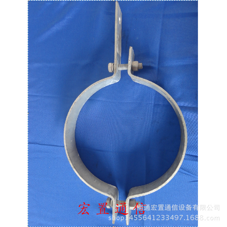 江苏抱箍厂家 镀锌扁钢抱箍 挂光缆耐张悬垂杆用紧固件