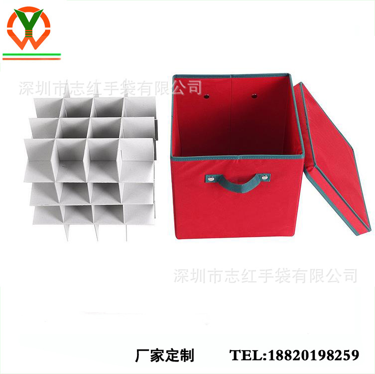 Fuente de la fábrica Amazon Navidad bola caja de almacenamiento plegable caja de almacenamiento Oxford caja de almacenamiento multifuncional