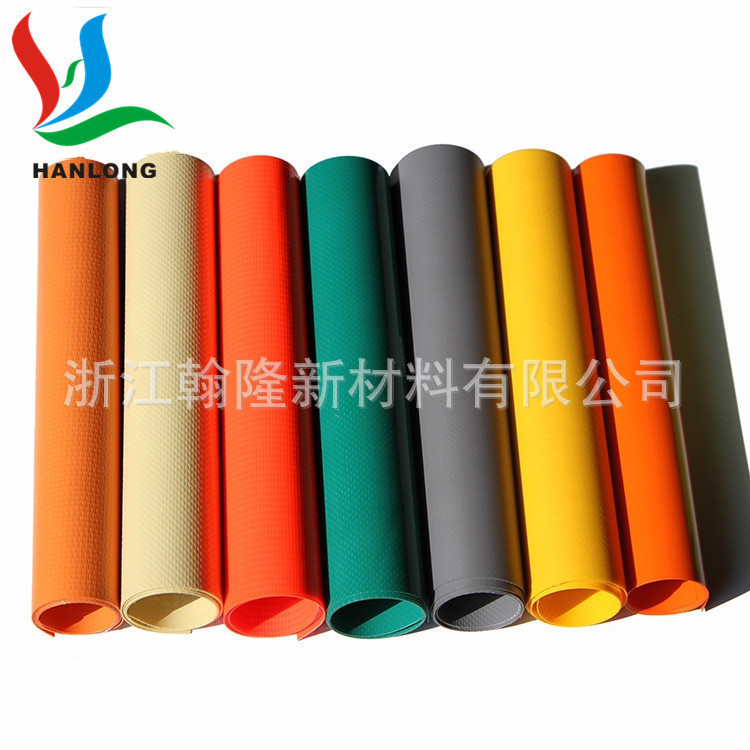 PVC箱包夹网布 PVC压延箱包革 Recycled夹网布防水包材料