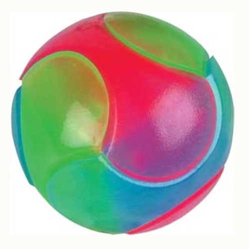 Small dog flash dog toy ball tpr three-color luminous bouncy ball dog training throwing ball dog ball
