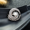 Fashionable rotating crystal, small design brooch, protective underware lapel pin, pin, accessories, Korean style, trend of season