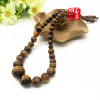 Fashionable pendant, universal necklace, crystal, organic round beads, with gem, wholesale