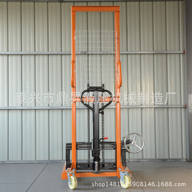 C型气动油桶翻转车 油桶堆高倒料车 油桶翻转搬运车