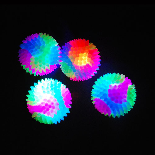 Small dog flash dog toy ball tpr three-color luminous bouncy ball dog training throwing ball dog ball