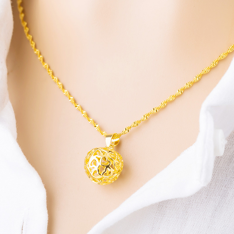 镀金苹果吊坠圣诞平an夜礼物爱心镂空小苹果饰品毛衣链活动礼品