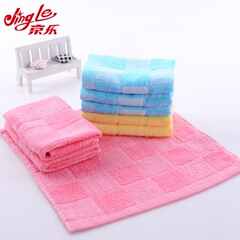 Pure Color Bamboo Fiber Baby Face Towel for Kindergarten, Wholesale Handkerchief for Washing Bath Face Bowl and Hands, Grid Pattern