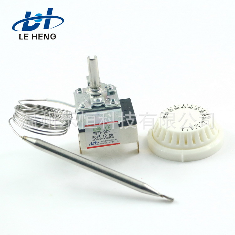 WHD220V/30-65℃ 旋钮温度控制器纯白色旋钮机械式温控器