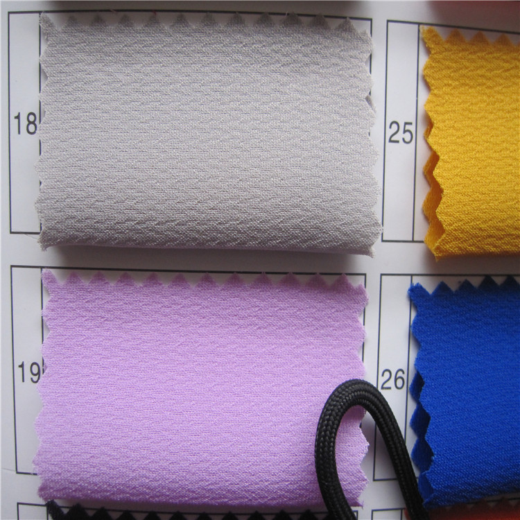 新品高弹水波纹雪纺面料 小西装套装休闲裙面料 时尚服装用布