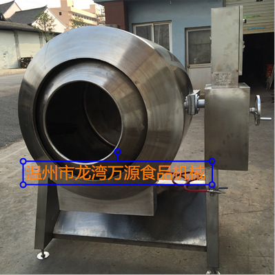 万源牛肉炒锅牛肉加工设备滚筒炒肉机大型炒菜机全自动商用炒饭机