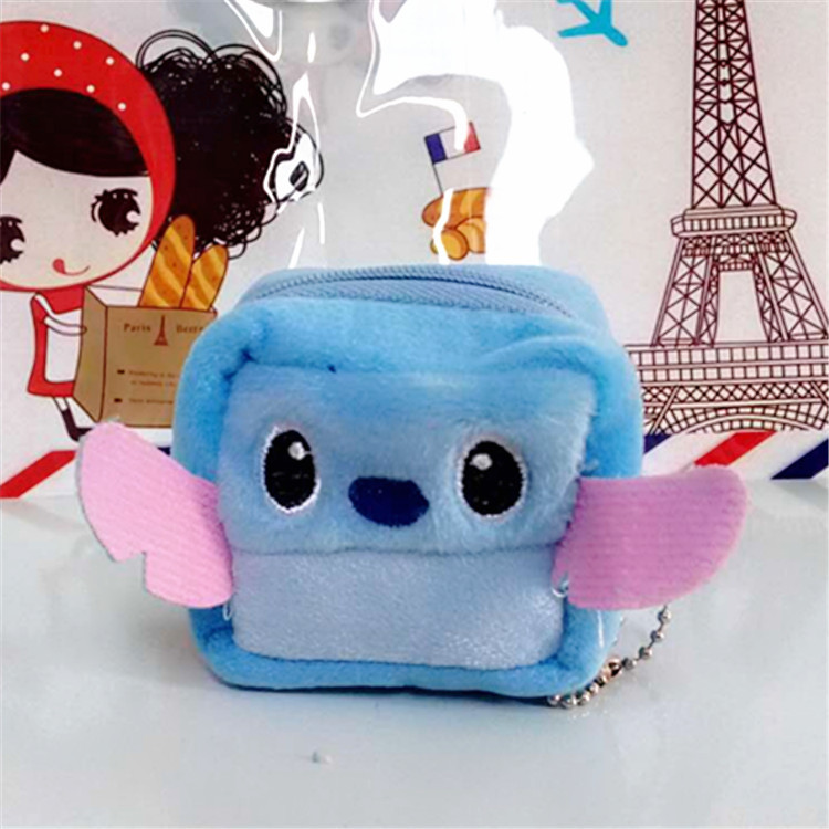 Monedero de felpa para mujer estilo japonés y coreano con diseño de Totoro bolso cuadrado para llaves