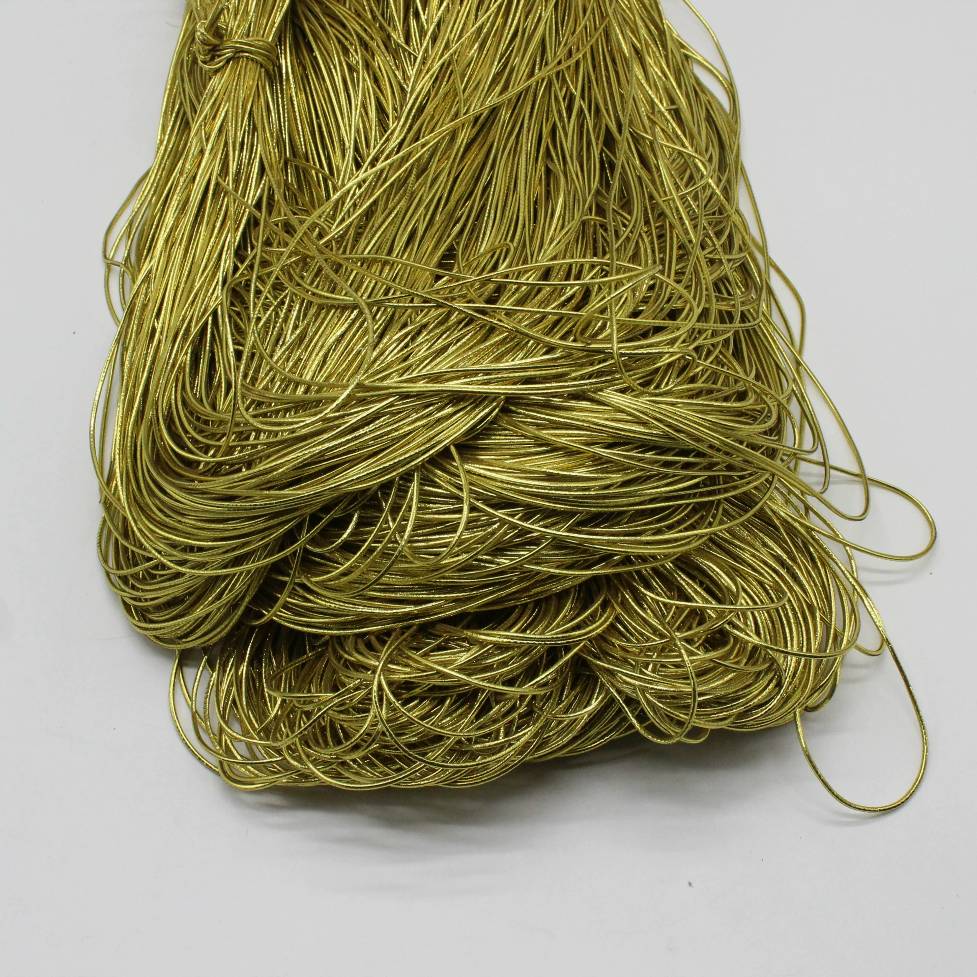 Прямые поставки с завода: эластичный шнур из резины с золотым и серебряным покрытием, 1,5 мм, одножильный, для рукоделия, рождественских подарков, эластичный шнур «Кинг»