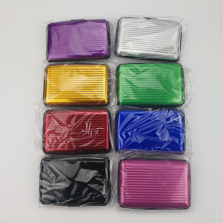 Tarjetero de aluminio antimagnetismo, impermeable, estilo europeo