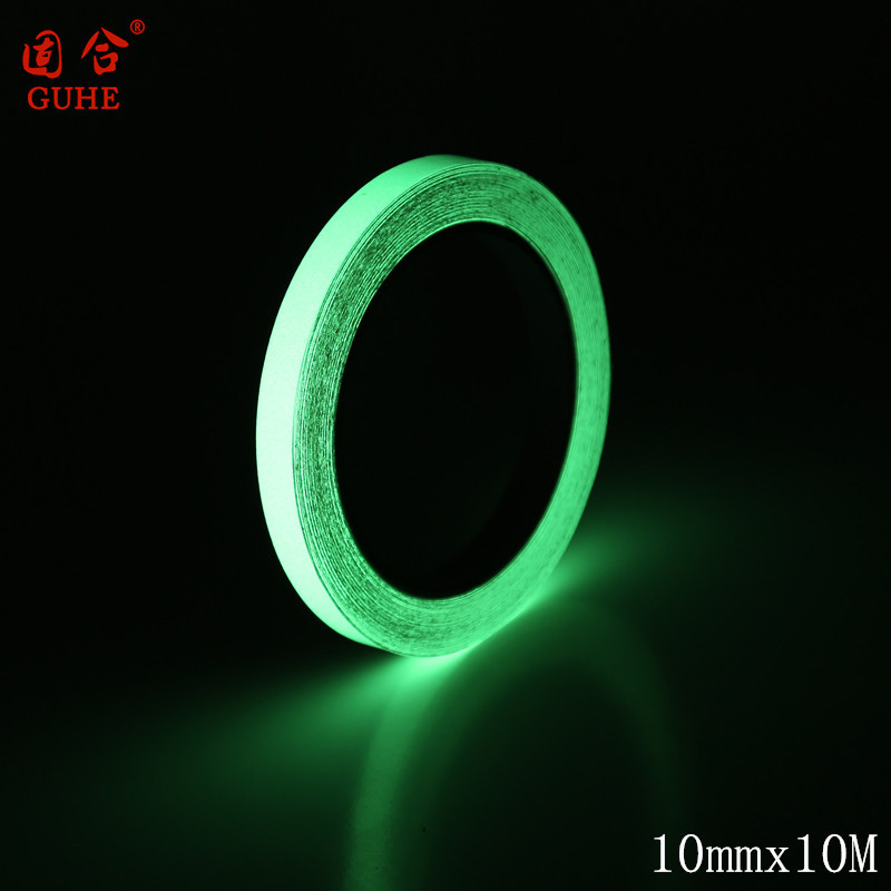 PET夜光警示胶带 高亮度发光条  蓄光绿色荧光胶带10mmx10