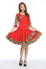 Big red mid-sleeve + skirt