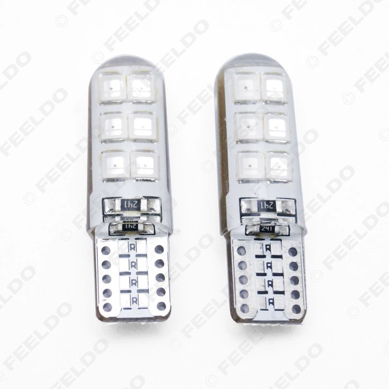 Высокая мощность T10 2835-12smd автомобильный LED силиконовый клей, широкий свет, 7 цветов на выбор