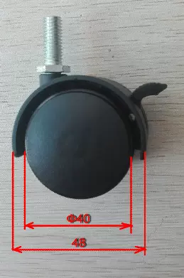 厂家批发供应取暖器冷风扇垃圾桶储物柜箱包等PA万向脚轮直径40宽