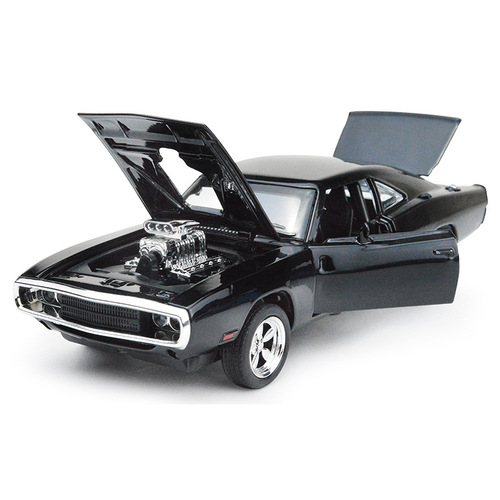 Bulk wholesale 1:32 Dodge Charger simulation alloy car model sound and light pull back 4-door children's toy car