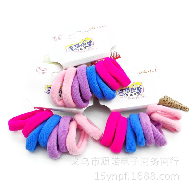A2947 ocho bandas elásticas de goma de alta colores bandas de goma sin costura accesorios al por mayor bandas de pelo Yiwu 2 yuanes