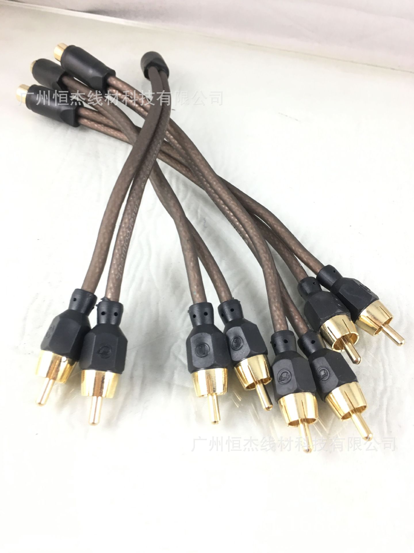 汽车一分二音频线 改装纯铜金属头一母二公 一公二母 一母二公