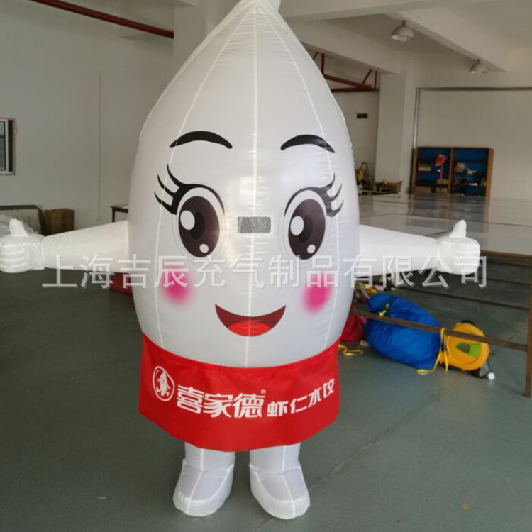 厂家直销卡通行走充气气模 可印刷广告卡通模型人偶移动充气人偶