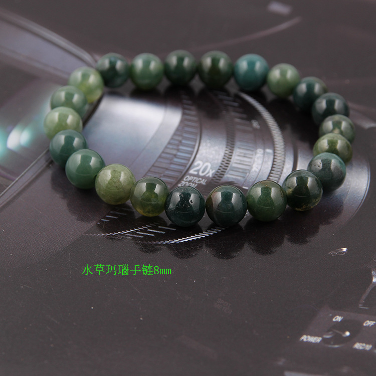 Zhou Lianfa ventas directas de la fábrica AliExpress comercio exterior de la moda europea y americana ágata cristal múltiple 8mm pulsera de piedra volcánica