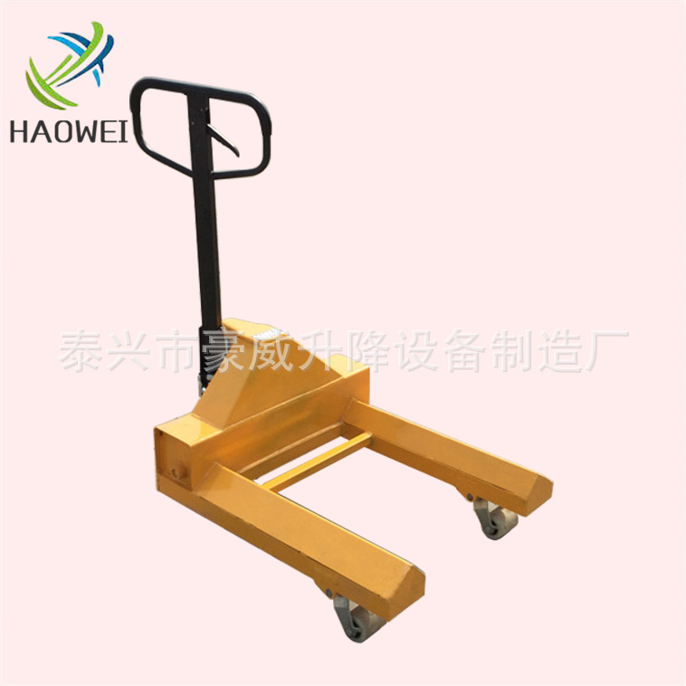 供应液压纱辊托盘手拉车 纸筒液压手车 手推堆高搬运车液压车