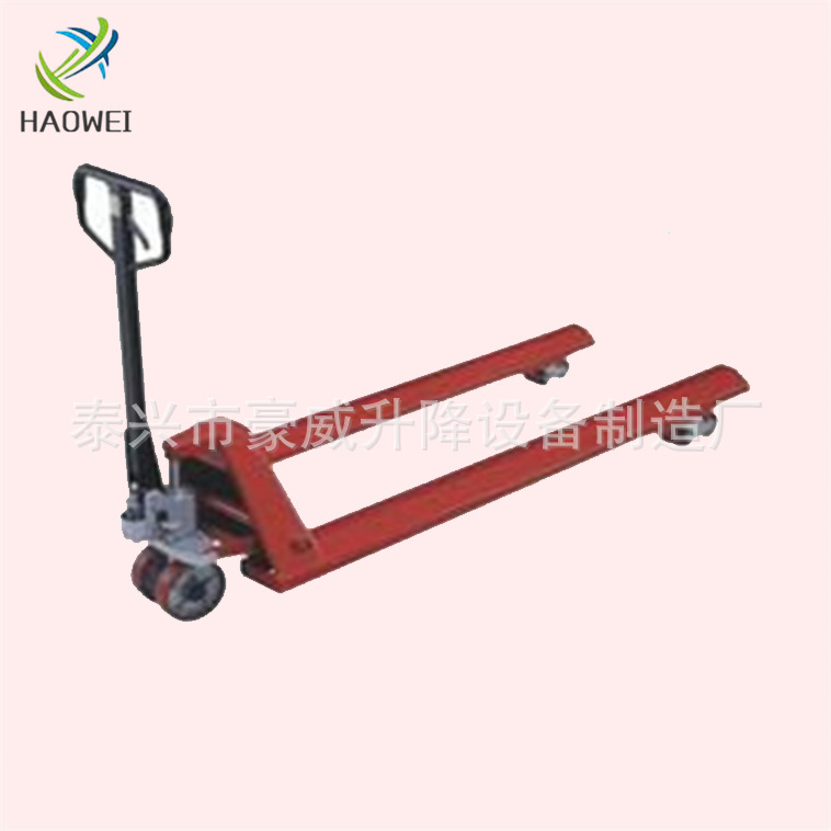 供应1.5T叉止1.2M长的纸筒手动液压搬运车 纱辊型电动搬运车