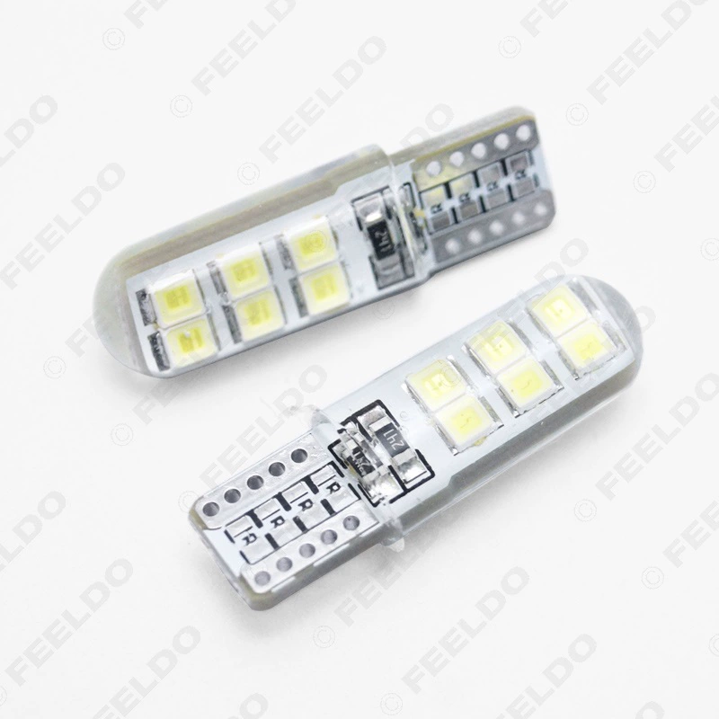 Высокая мощность T10 2835-12smd автомобильный LED силиконовый клей, широкий свет, 7 цветов на выбор