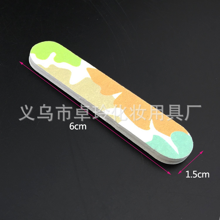 Salón de uñas Mini pequeña tira frotar lindo al por mayor lima de uñas pieza de esmalte de uñas regalo desechable de impresión