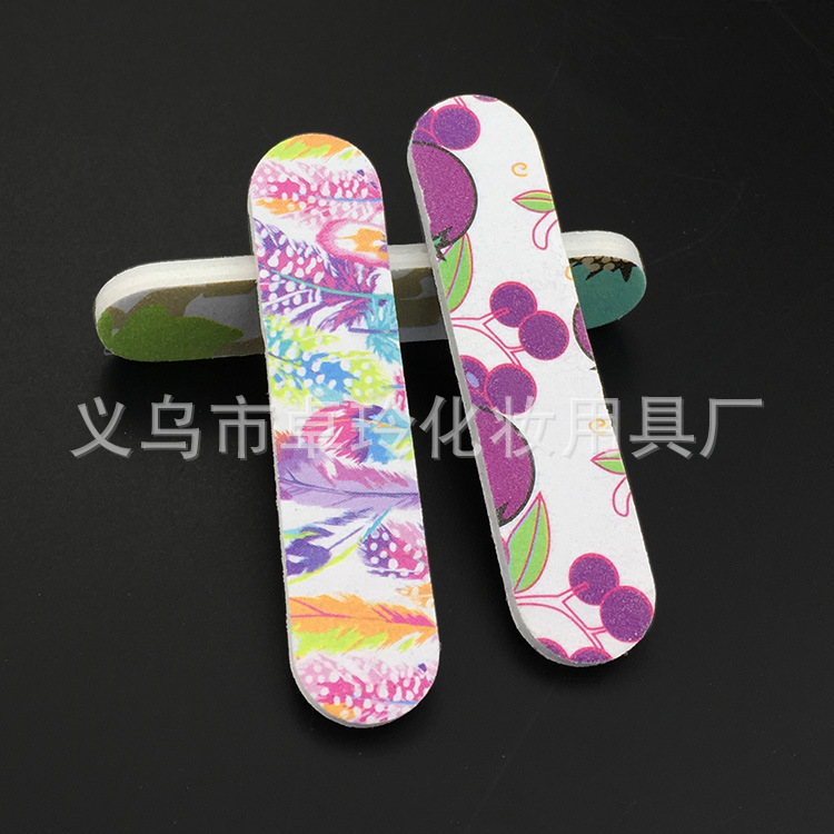 Salón de uñas Mini pequeña tira frotar lindo al por mayor lima de uñas pieza de esmalte de uñas regalo desechable de impresión