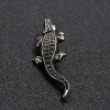Old silver crocodile