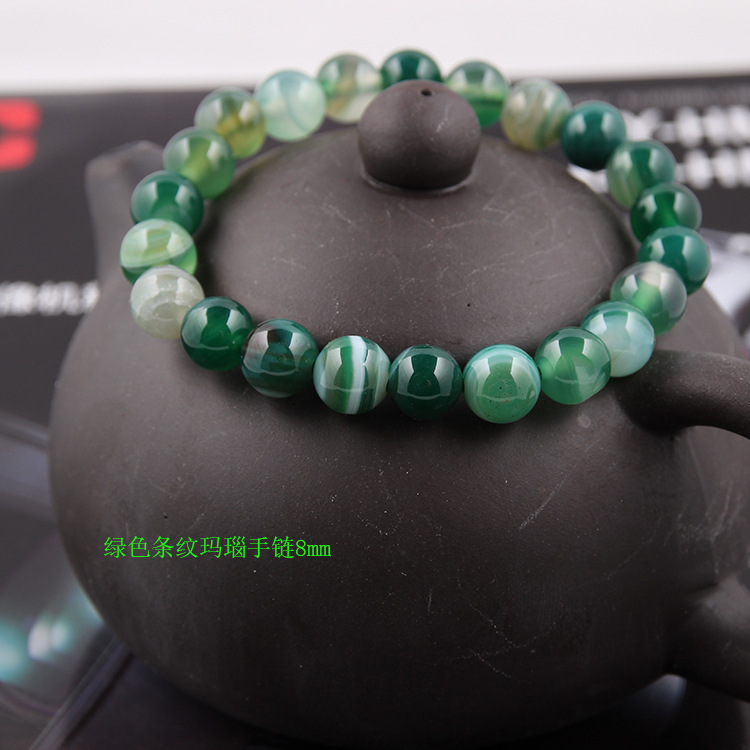 Zhou Lianfa ventas directas de la fábrica AliExpress comercio exterior de la moda europea y americana ágata cristal múltiple 8mm pulsera de piedra volcánica