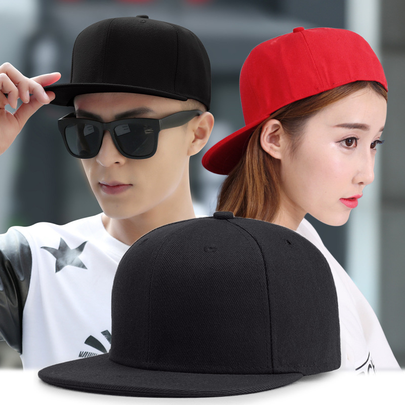 Custom Light Panel Hip-Hop Flat Rim Baseball Hat Men's and Women's Street Sunshade Cap All-Match Casual Flat Rim Hip-Hip Hat