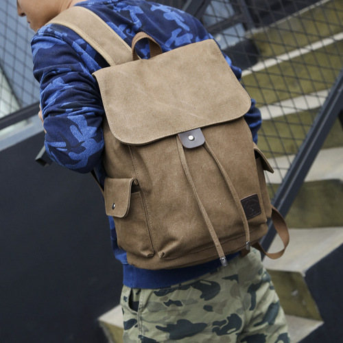 Fashion trendy backpack, unisex casual canvas travel backpack, high school student bag FM9116